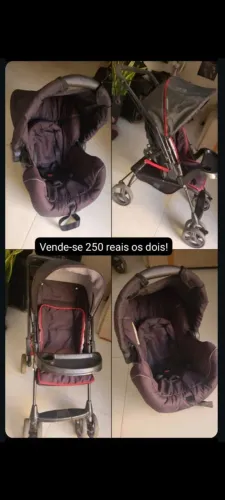 Conjunto Carrinho e bebê conforto em perfeito estado de conservação