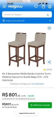 Banqueta nova!