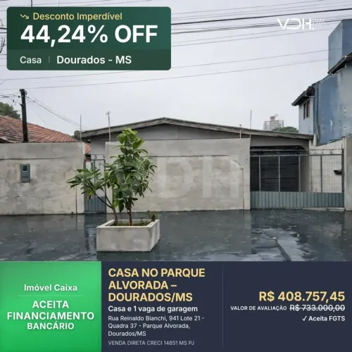 CASA NO PARQUE ALVORADA DOURADOS/MS