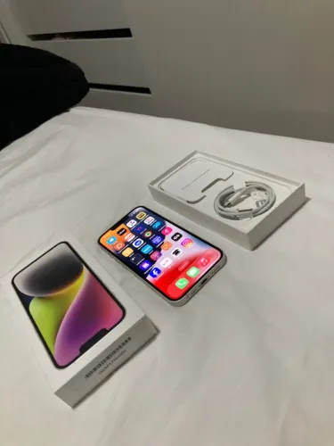 iPhone14 128 GB Bateria 83% Na cor Branca Com Caixa Carregador- Excelente-estado-