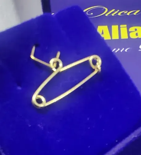 Pingente Alfinte  para Pingentes Ouro Amarelo 18 Kilates Peso 0.53 Grama 22 mm            
