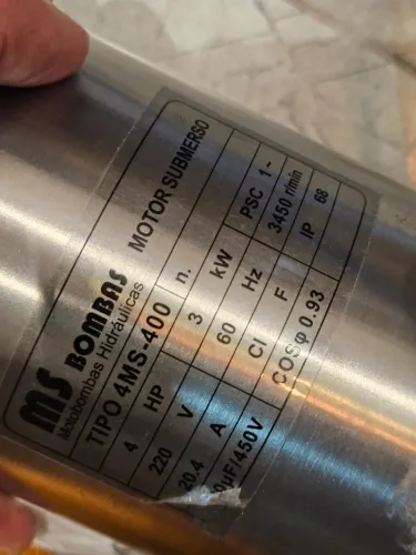 MotoBomba Submerso novo 4Cv. 4hp