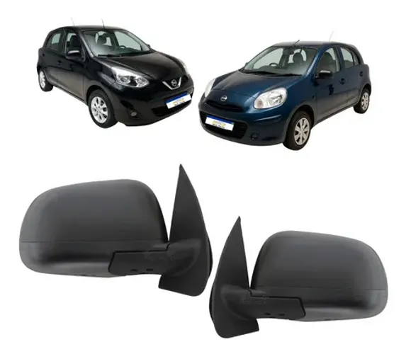 Par Retrovisor Nissan March 2012 A 2020 Manual S/controle  