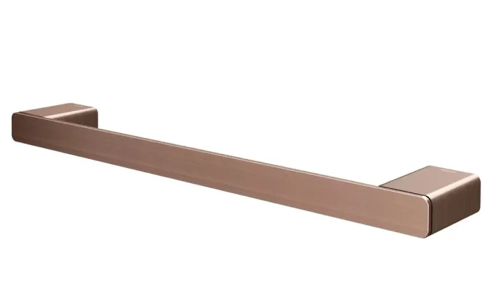 Toalheiro Docol Flat cobre escovado 300 mm rosto