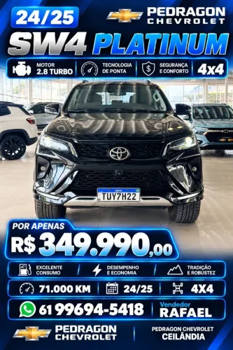 Toyota Hilux SW4 SRX Plat. 4X4 2.8 TB Die. Aut. 2025