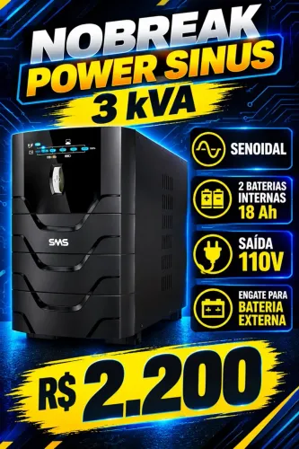 Nobreak 3 kVA senoidal revisado pronto pra uso e garantia