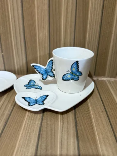 xícara de café porcelana borboleta 70ml