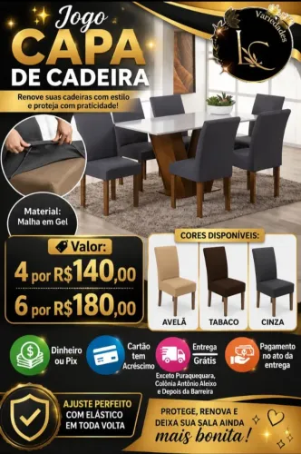 JOGO CAPA DE CADEIRA 