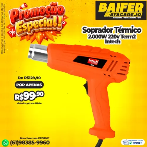 Soprador Térmico 2.000W 220v Term2 Intech
