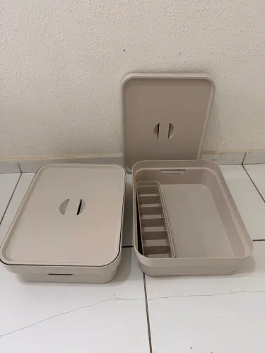 Caixa Organizadora Cube Closet Escritório Tampa 16l...
