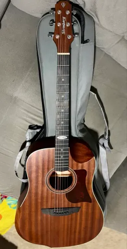Violão Strinberg Folk Elétrico Sd201hc Half Cutaway + Capa Cor Cinza-escuro