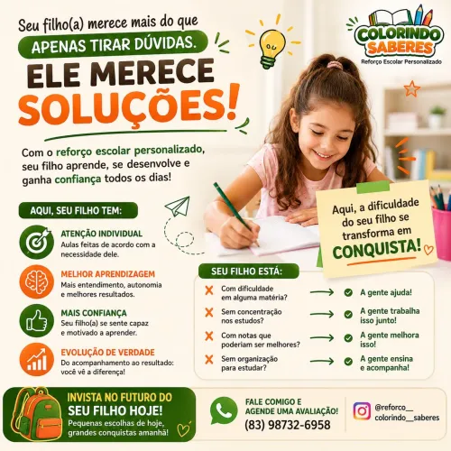 Reforço Escolar personalizado - jardim oceania