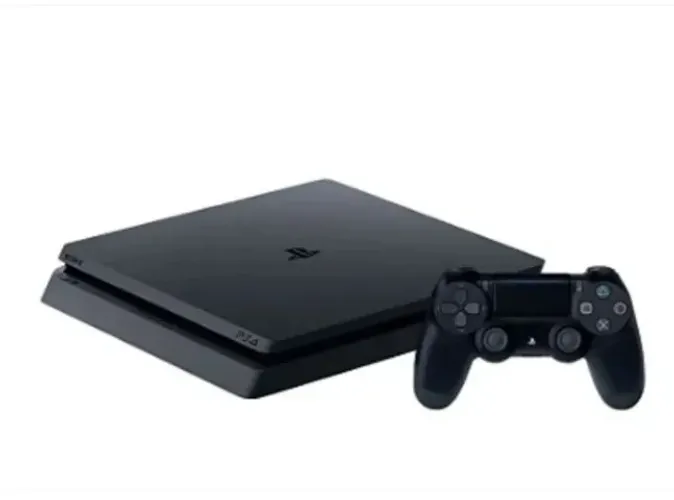 PS4 Slim 500GB + 2 Controles (1 Original) + Uncharted 4 + Call of Duty WW2 + 1 JOGO