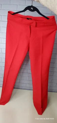 Calça Social Feminina Vermelha Tamanho: 40