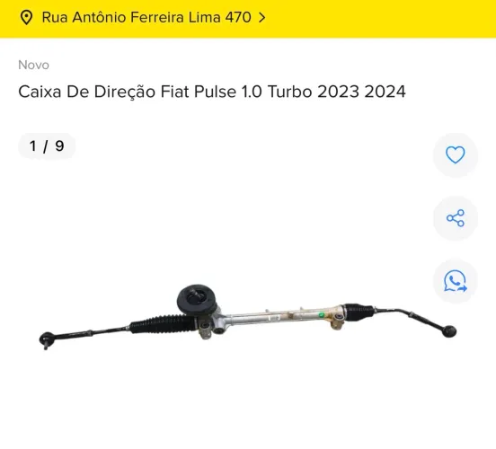 CAIXA DE DIREÇÃO FIAT PULSE 2023 2024 