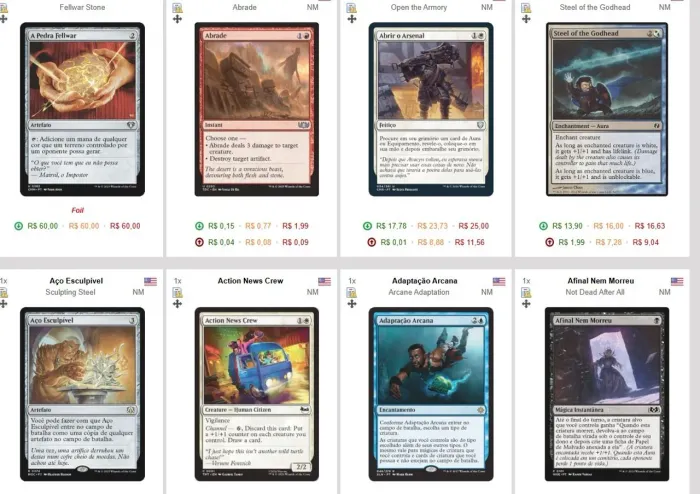 Cartas de Magic the gathering