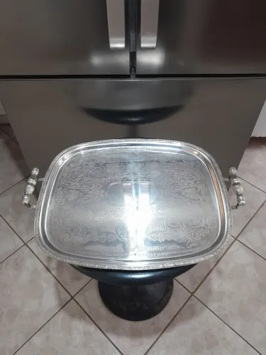 Bandeja banhada a prata grande
