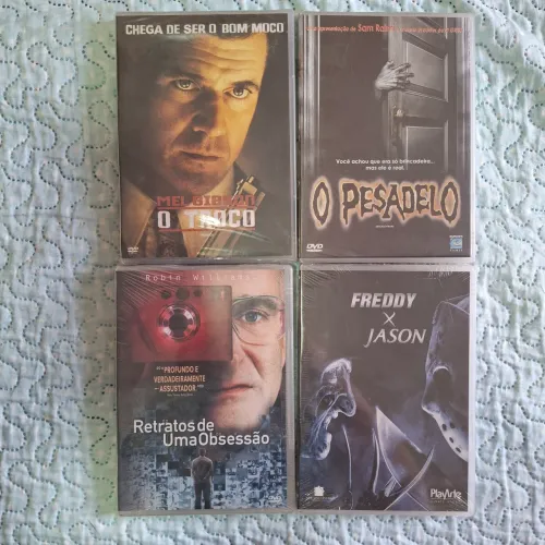 4 DVDs de Terror/Suspense Novos e Lacrados por 70 reais
