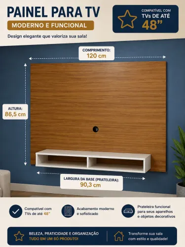 Painel para Tv até 48 polegadas