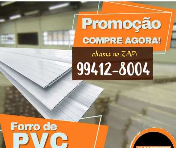 Forro de PVC já! 37,99 Acima de 70m (Realizamos concertos e reparos)
