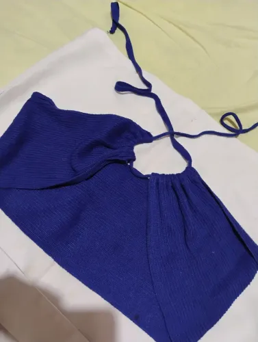 Cropped azul
