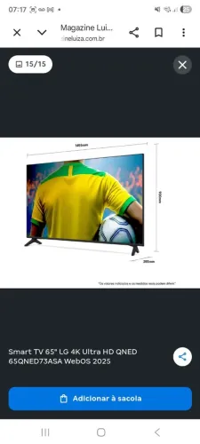 Tv LG UA8540 65'' com a tela quebrada avariada 