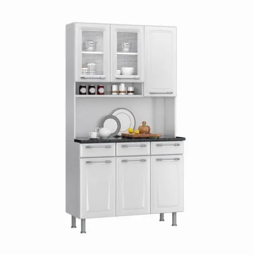 [NOVO NA CAIXA] Armário de Cozinha Itatiaia Prisma Aço - 6 Portas e 3 Gavetas