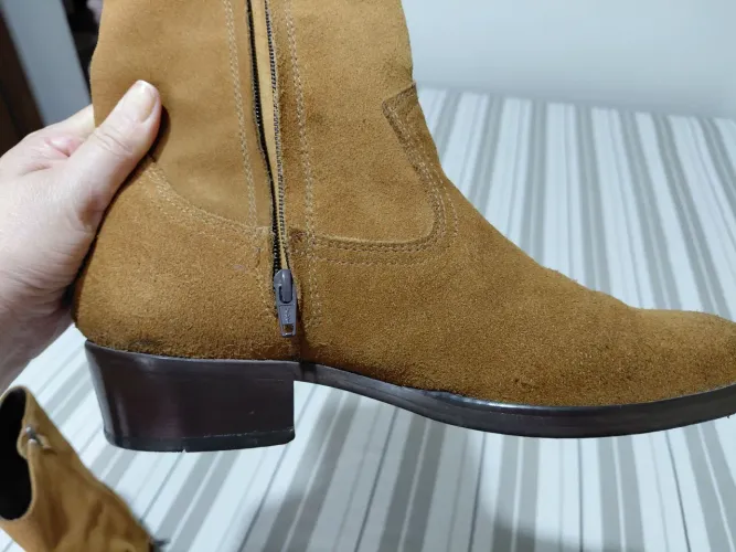Bota country de camurça número 38