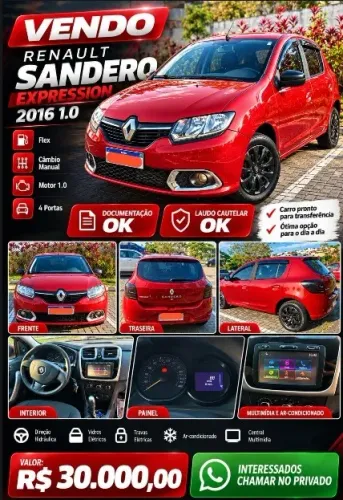 Renault Sandero Expression Hi-power 1.0 16V 5P 2016