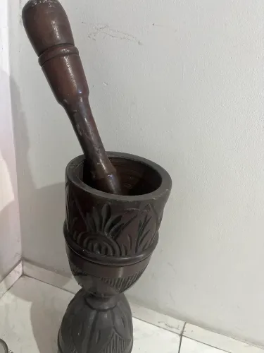 Pilão madeira maciça pau Brasil