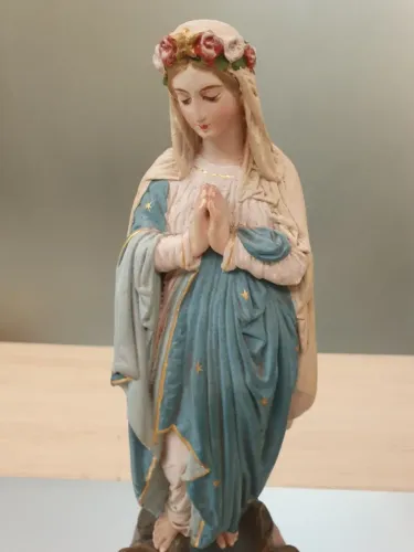 Escultura Imaculada Conceição Gesso Maciço 30cm