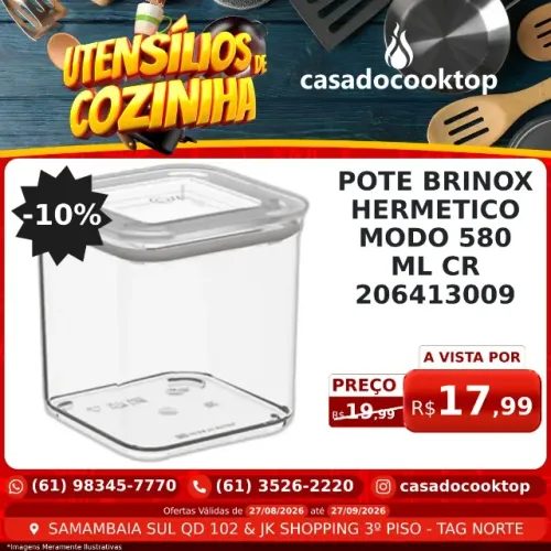 POTE BRINOX HERMETICO MODO 580 ML CR 206413009