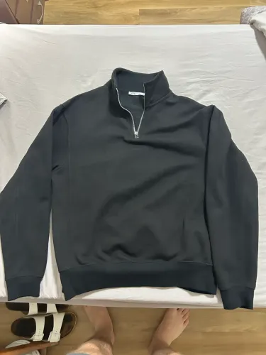 Moletom masculino quarter zip zara novo