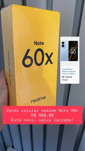 Realme Note 60x Novo, lacrado na caixa