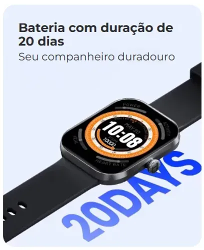 Haylou Watch S6 - Tela 2.01" HD | Bluetooth 5.3 | IP68 | Novo