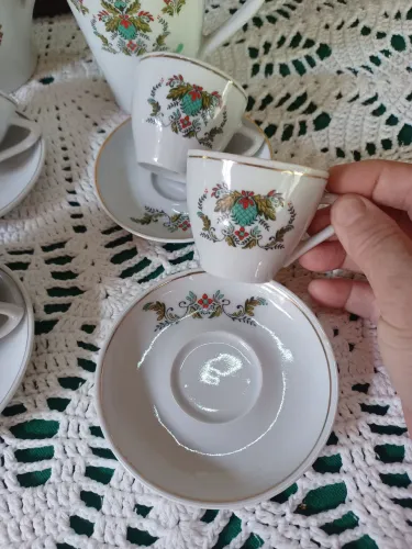 Jogo de café porcelana pozzani 
