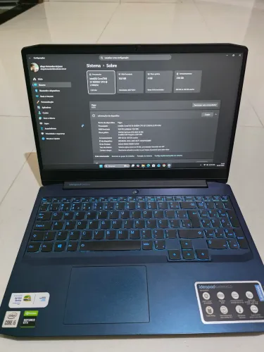 Notebook Lenovo gamer modelo i3 16 ram