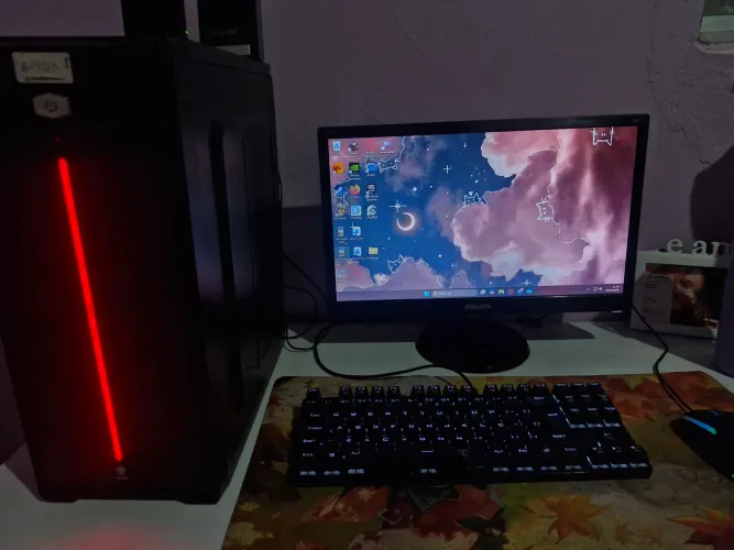 PC Gamer Básico i3 + Monitor + Teclado Mecânico