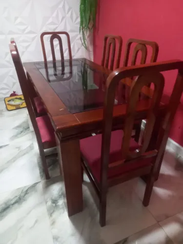 Jogo mesa cm cadeiras sofisticadas