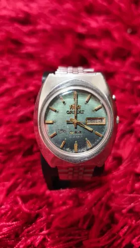 Relógio Orient Automático Vintage Verde Claro Degradê