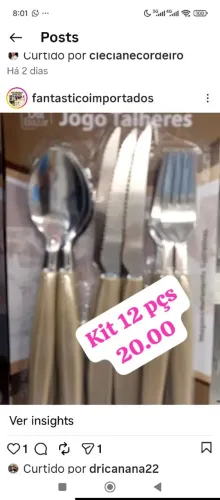 Jogo de talheres ,12 Pçs