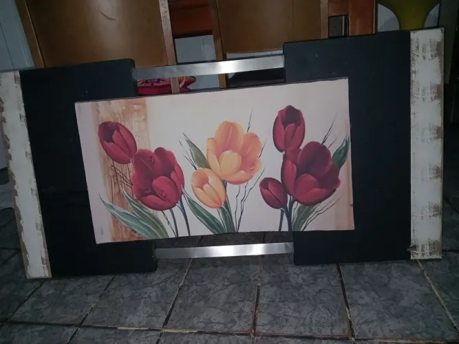 Quadro pintura em tecido grande