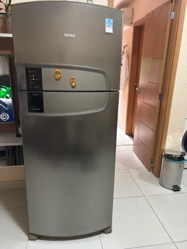 Geladeira fros free inox Cônsul 435 litros