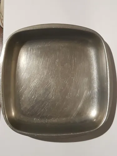 Prato Comer Brincando - Infantil Anos 70 Inox.