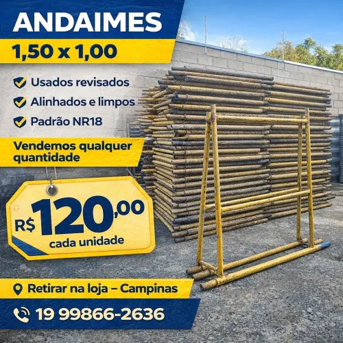 Vendas Andaimes usados revisados 1,50 X 1,00