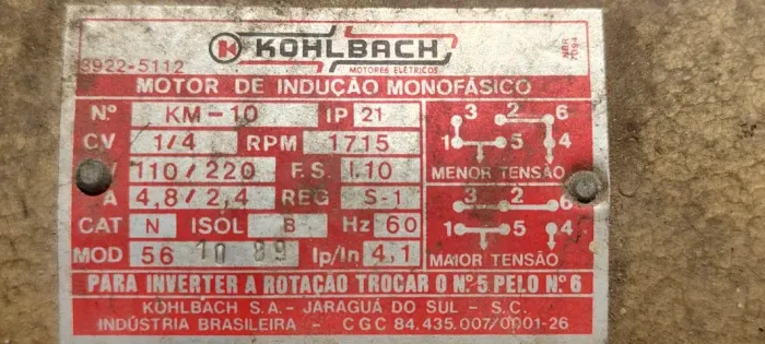 Motores 0,25 e 0,5 cv