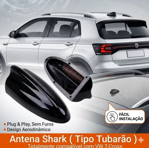 Antena Shark Tubarão VW T-Cross Tera Nivus Polo | Design Aerodinâmico |