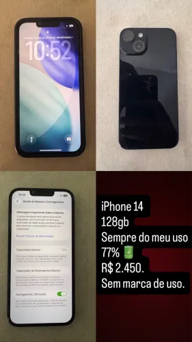 iPhone 14 sem marcas de uso