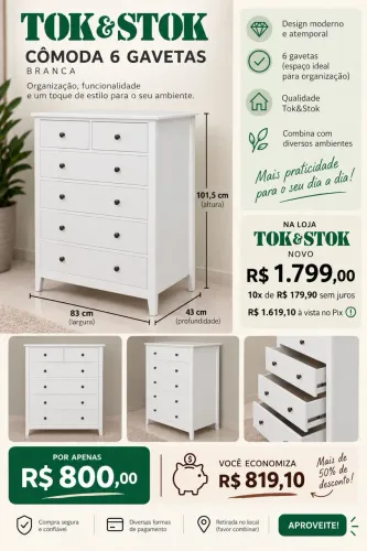 Cômoda Tok Stok 