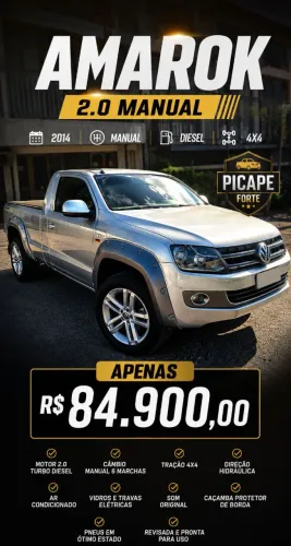 Volkswagen Amarok Cs2.0 16v/s2.0 16V TDI 4X4 Diesel 2014